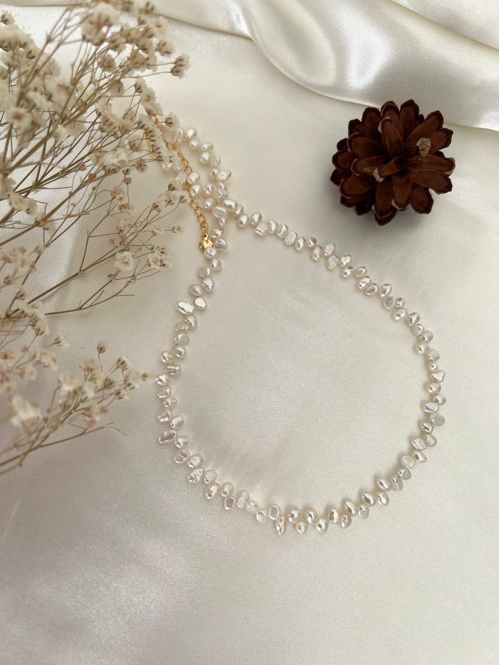 Tiny Baroque Freshwater Pearl Necklace | Approx. 4mm Irregular Pearls