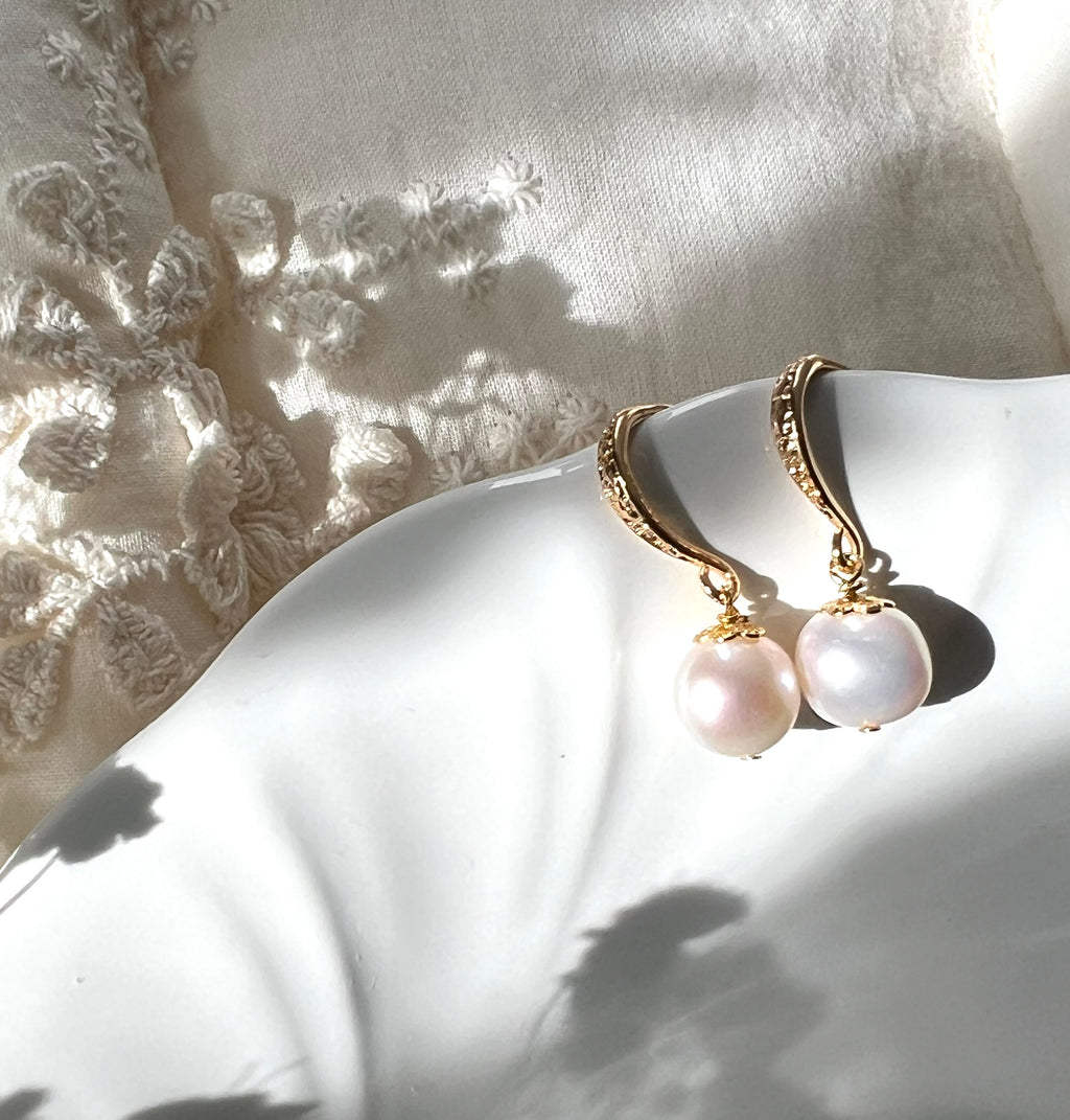 Vintage Freshwater Baroque Pearl Earrings