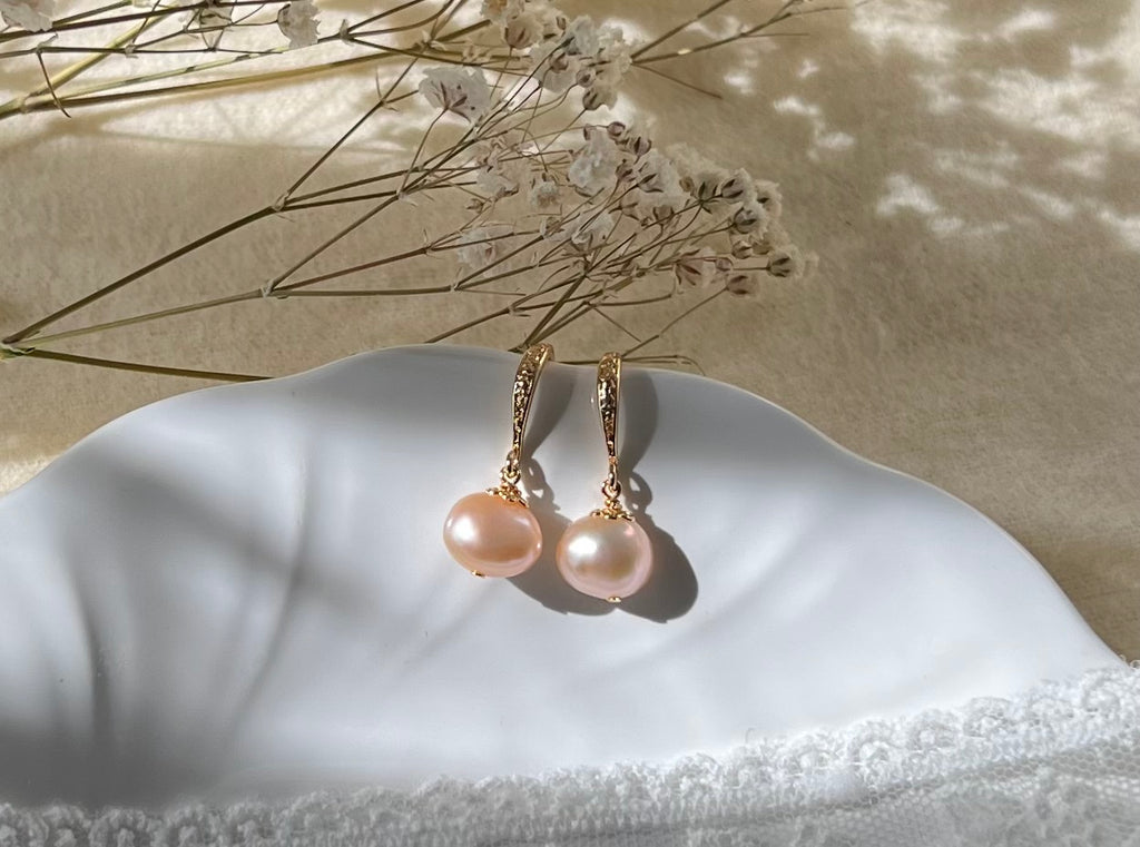 Vintage Freshwater Baroque Pearl Earrings