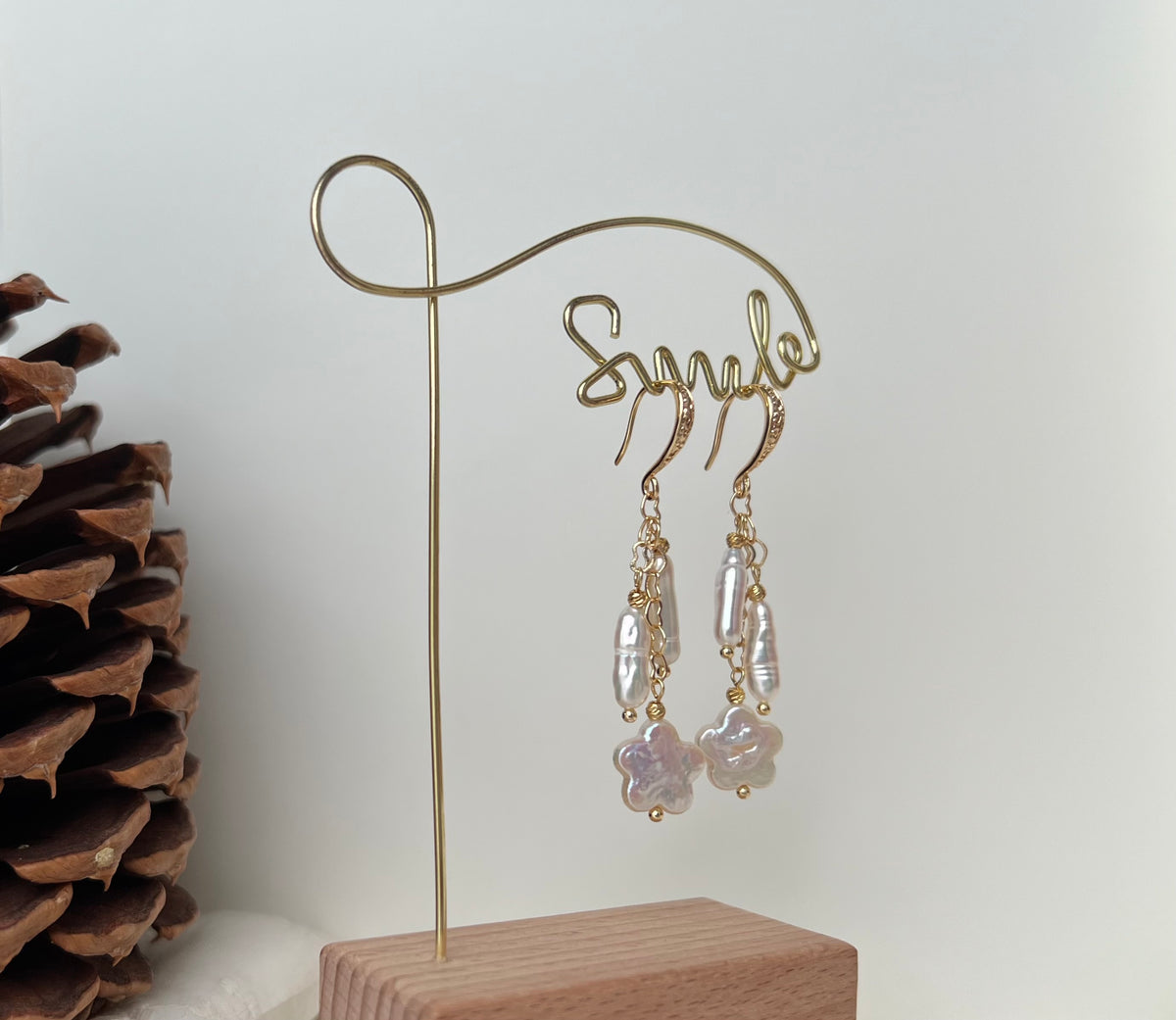 Baroque Pearl Dangle Earrings