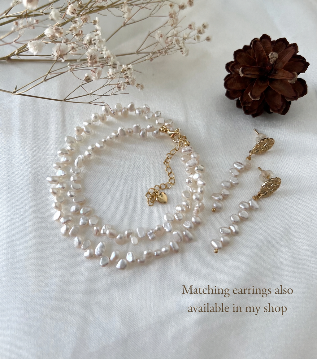 Tiny Baroque Freshwater Pearl Necklace | Approx. 4mm Irregular Pearls