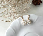 Hydrangea Freshwater Pearl Cluster Drop Earrings
