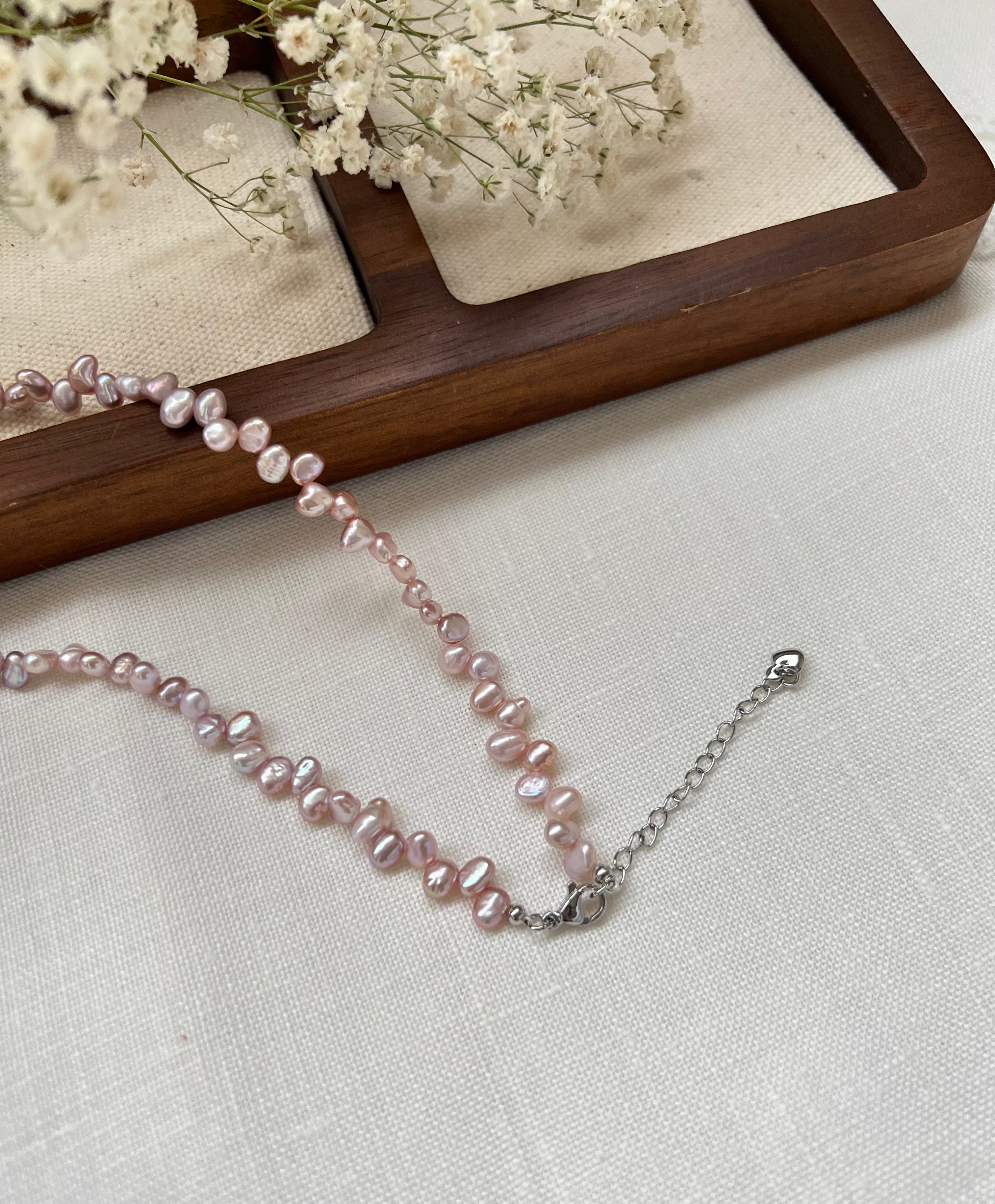 Petite Lavender Pearl Necklace | 4–5mm Freshwater Pearls