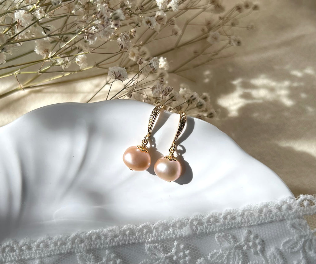 Vintage Freshwater Baroque Pearl Earrings