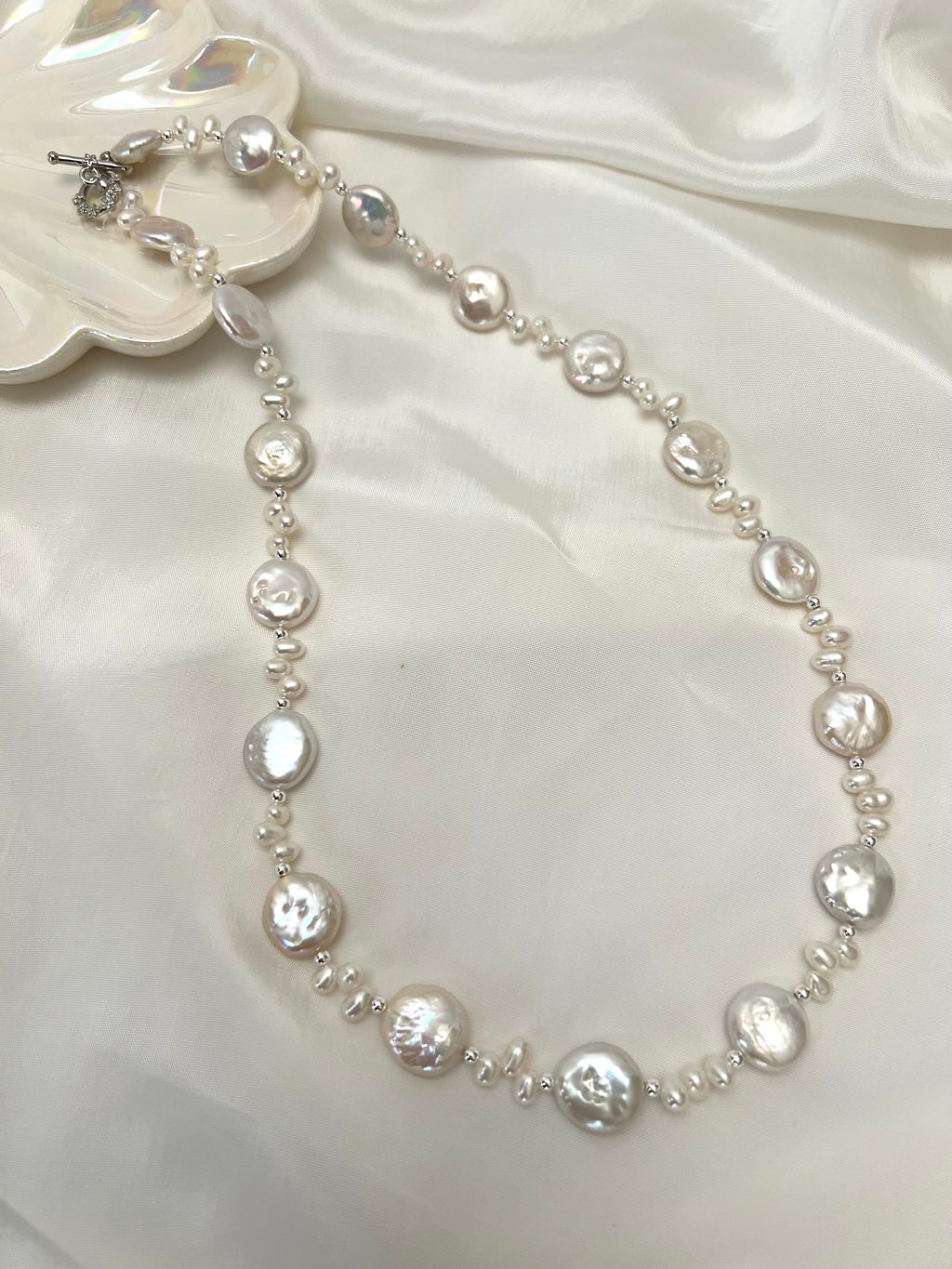 Freshwater Coin Pearl Necklace