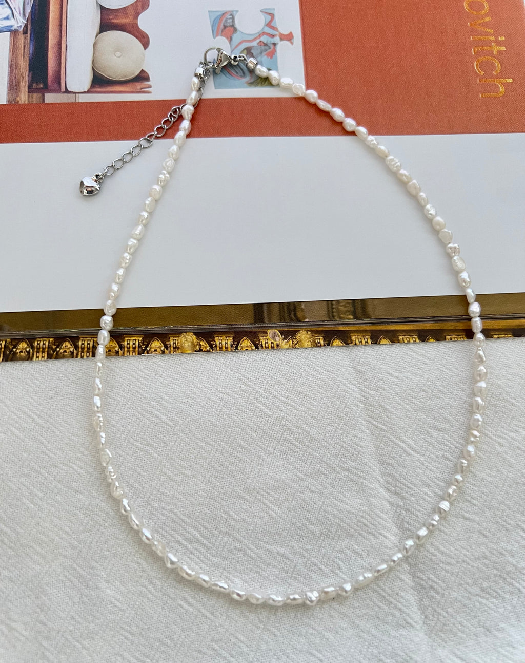 Dainty Baroque Keshi Pearl Necklace