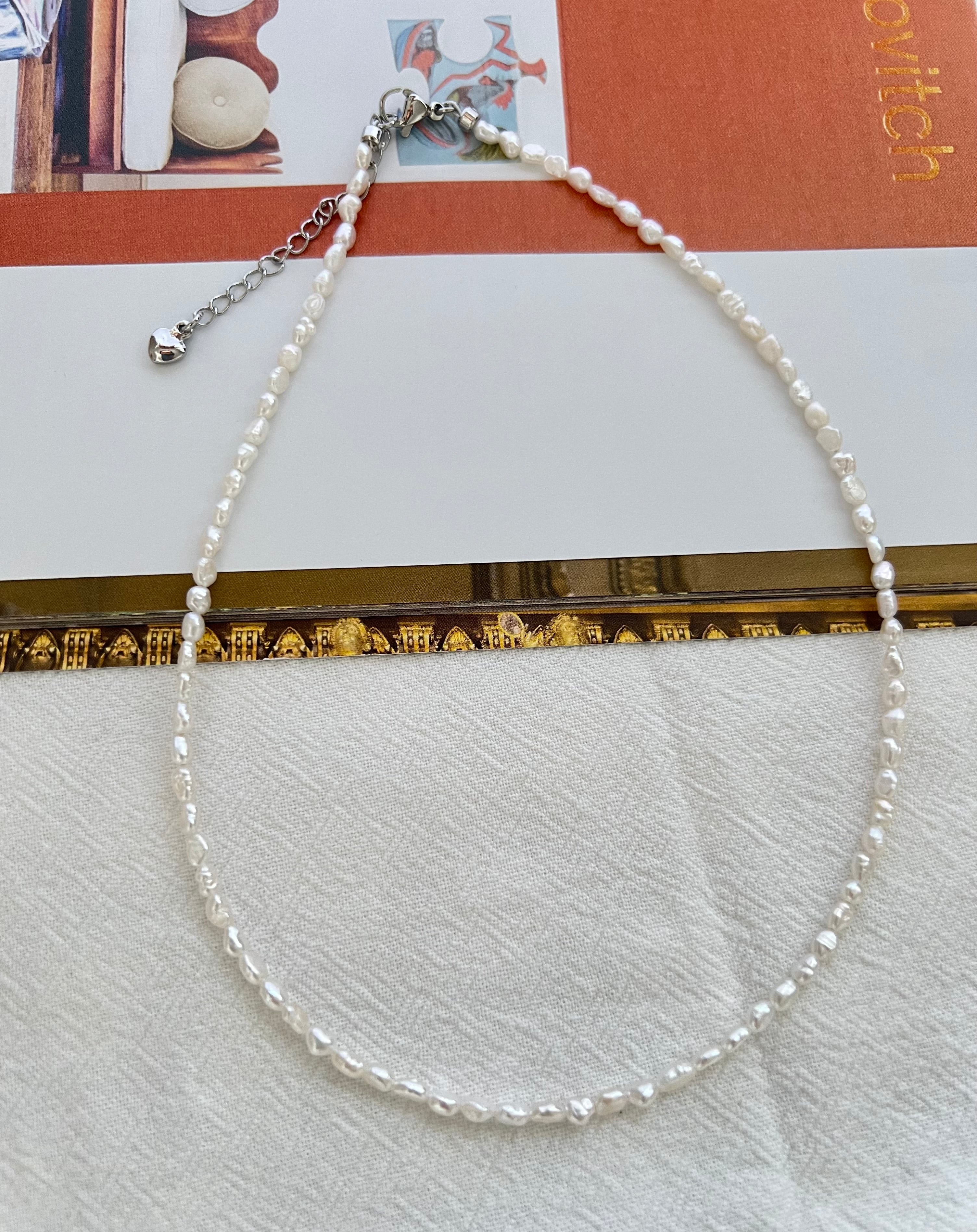 Dainty Baroque Keshi Pearl Necklace