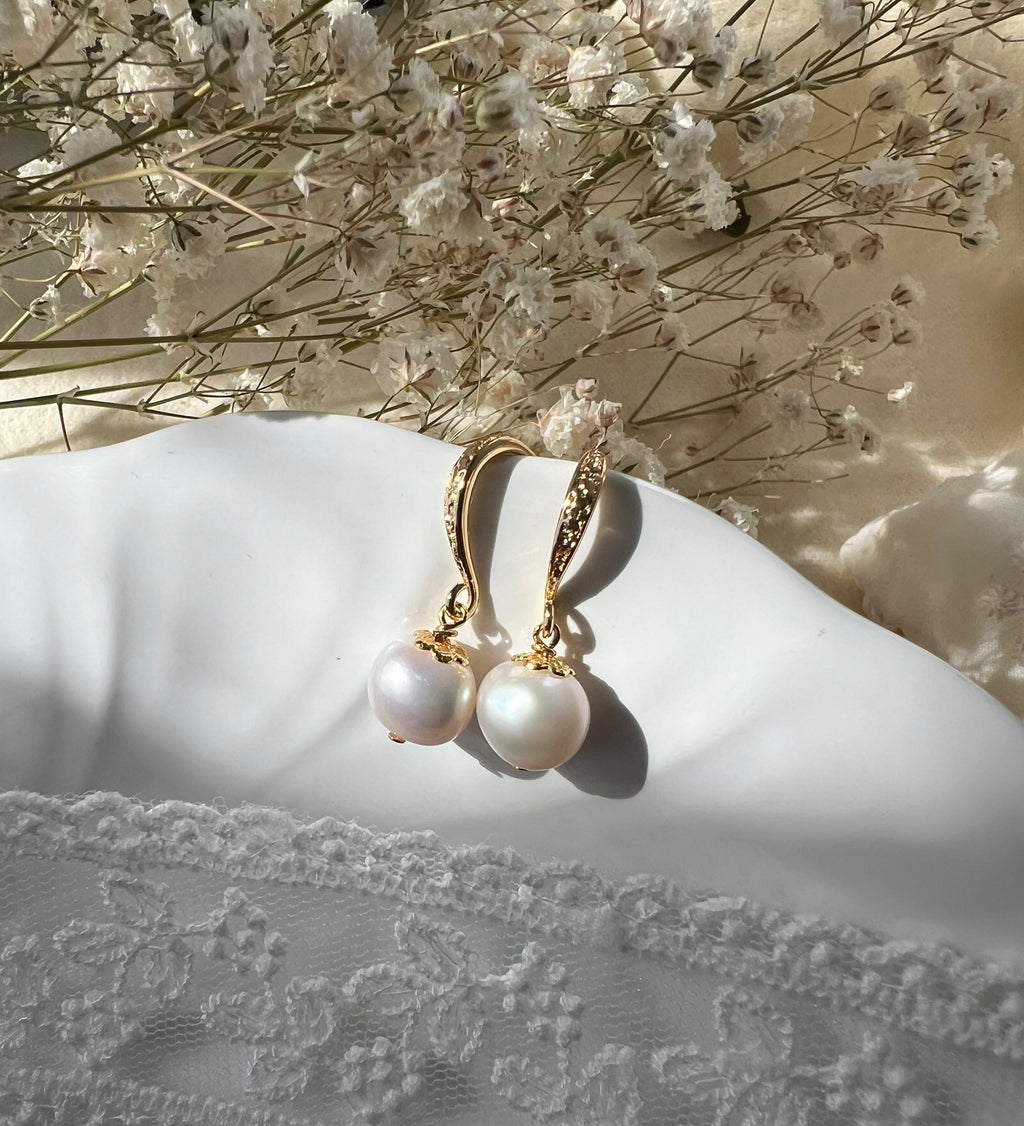 Vintage Freshwater Baroque Pearl Earrings