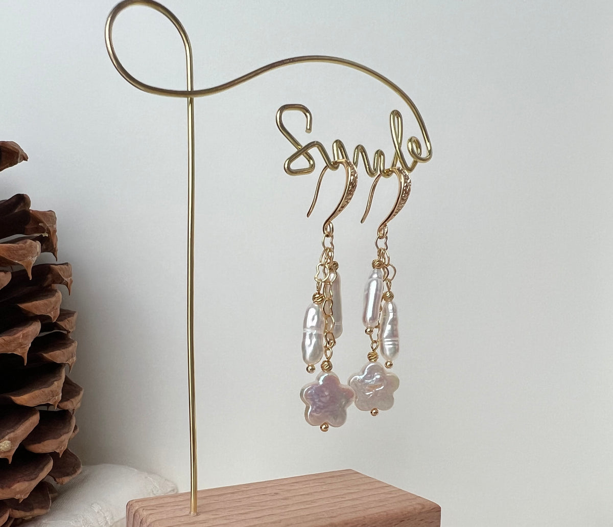 Baroque Pearl Dangle Earrings