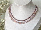 Blush Lavender Double Strand Pearl Necklace | Soft Layered Elegance