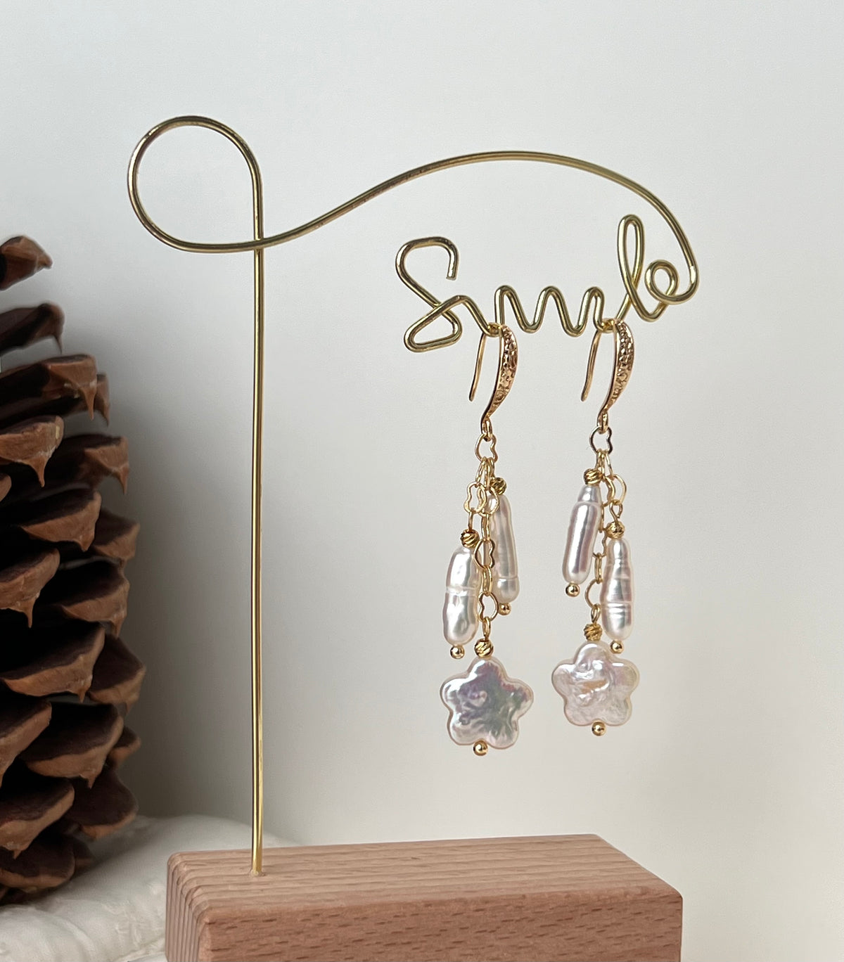 Baroque Pearl Dangle Earrings