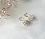 Hydrangea Freshwater Pearl Cluster Drop Earrings