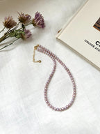 Lavender Freshwater Potato Pearl Necklace