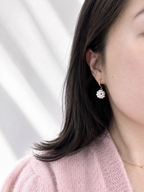 Hydrangea Freshwater Pearl Cluster Drop Earrings